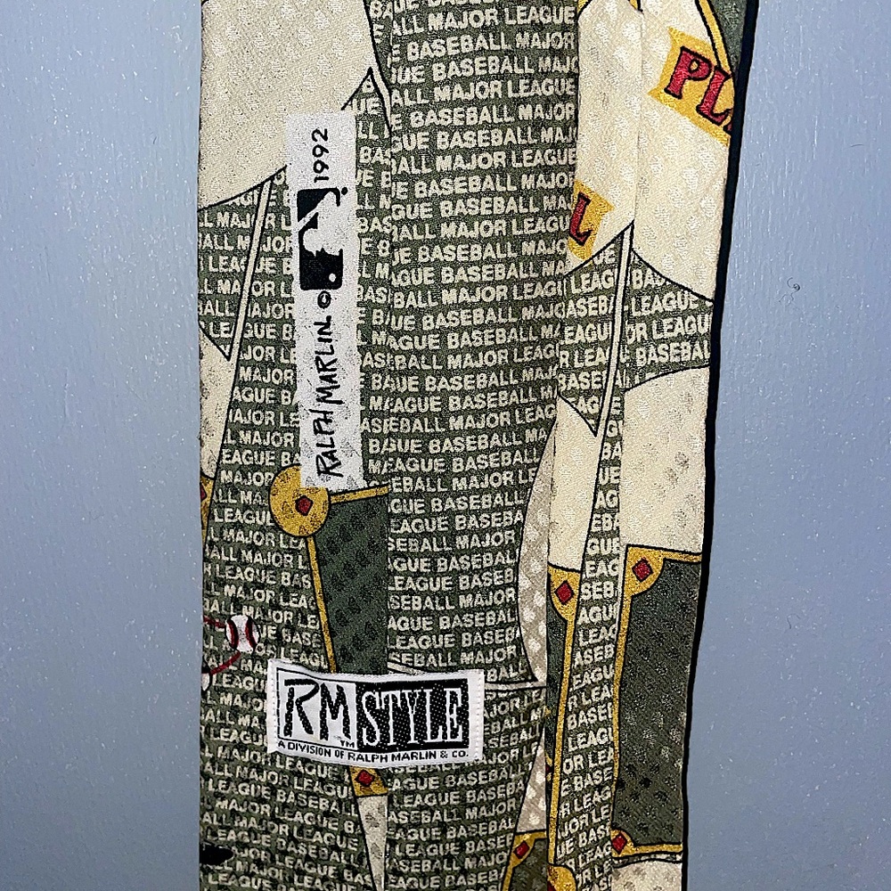 Vtg 1992 Ralph Marlin MLB Tie